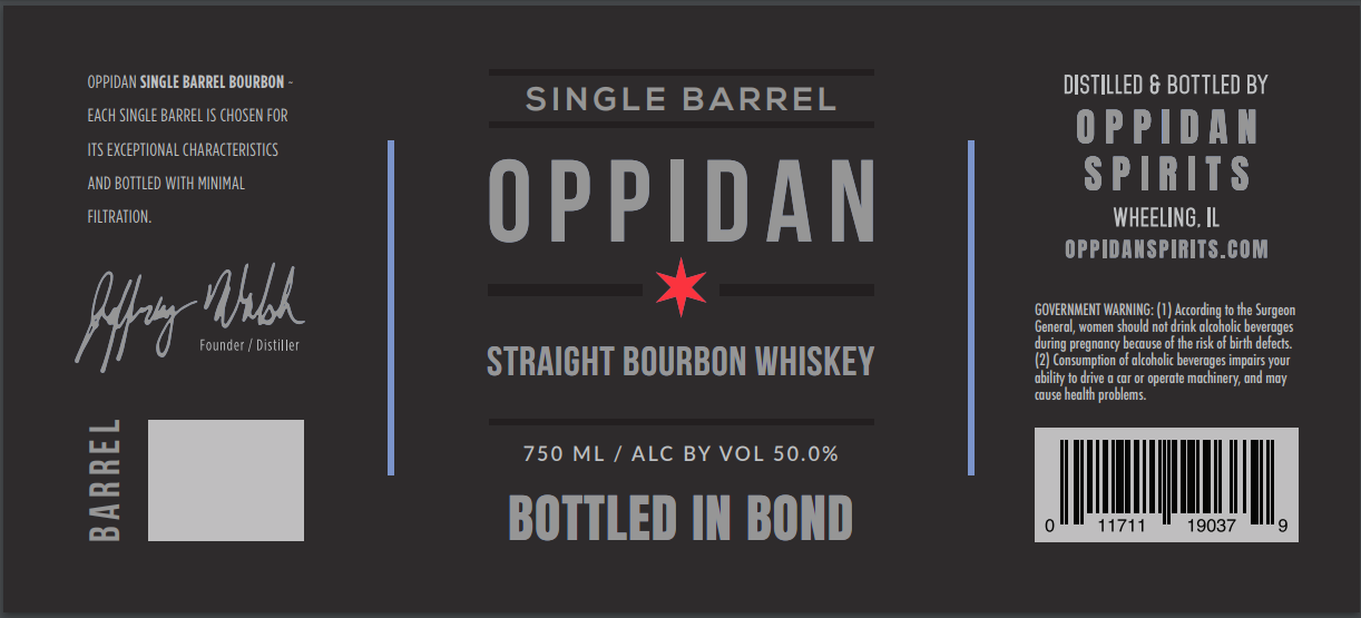 Oppidan label, TTB COLA 22047001000299