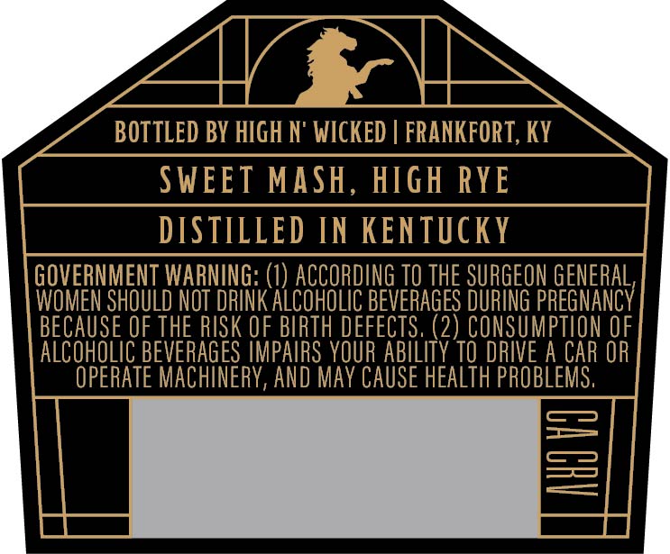 High N Wicked Single Barrel Bourbon label image 2