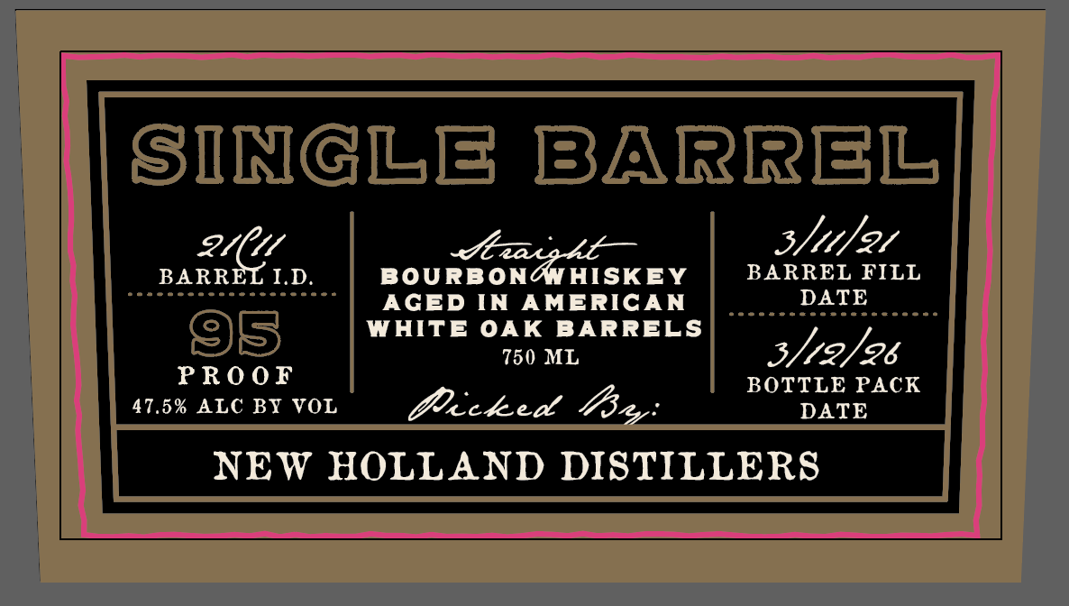 New Holland Distillers label