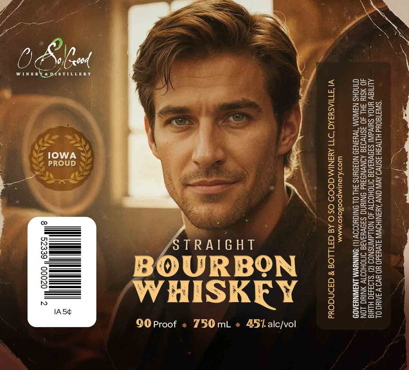 O So Good Winery & Distillery label