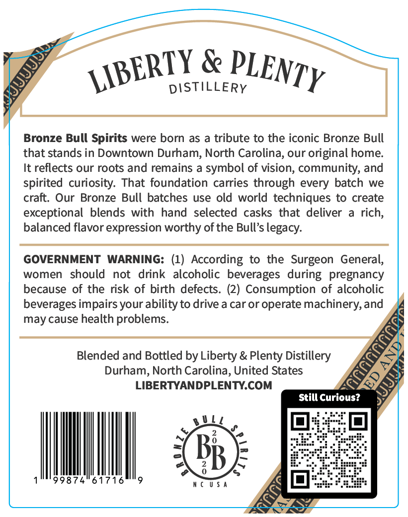 Bronze Bull Spirits label image 2