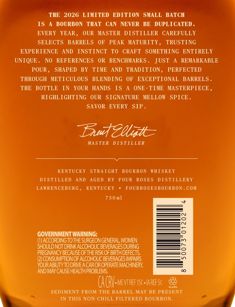 Four Roses Limited Edition Small Batch label image 2