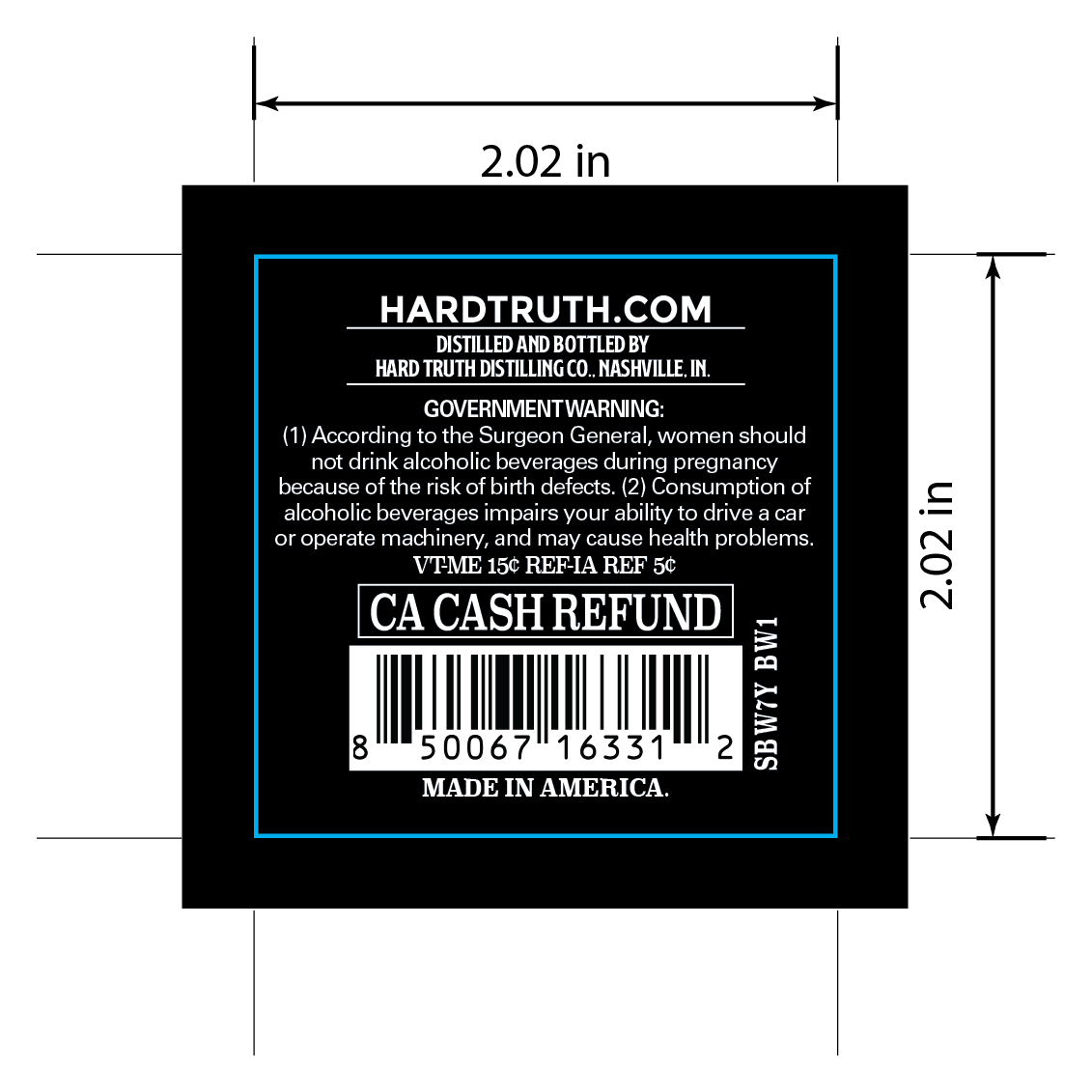 Hard Truth Distilling CO. label image 3