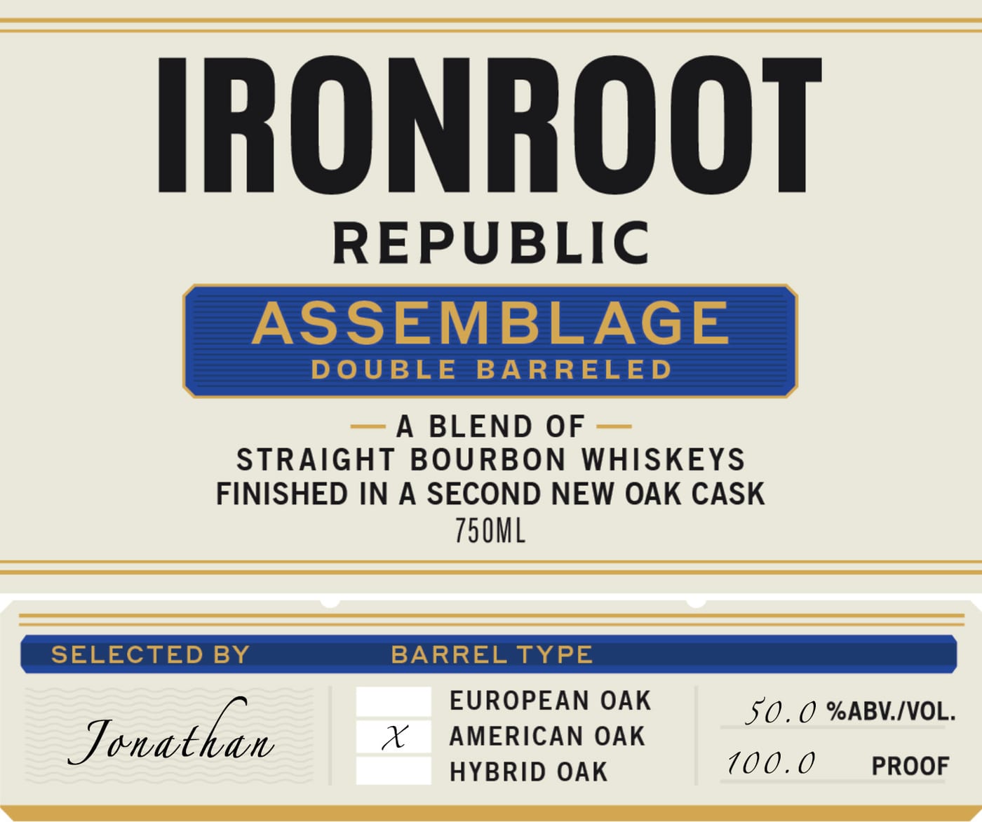 Ironroot Republic Assemblage Double Barreled label