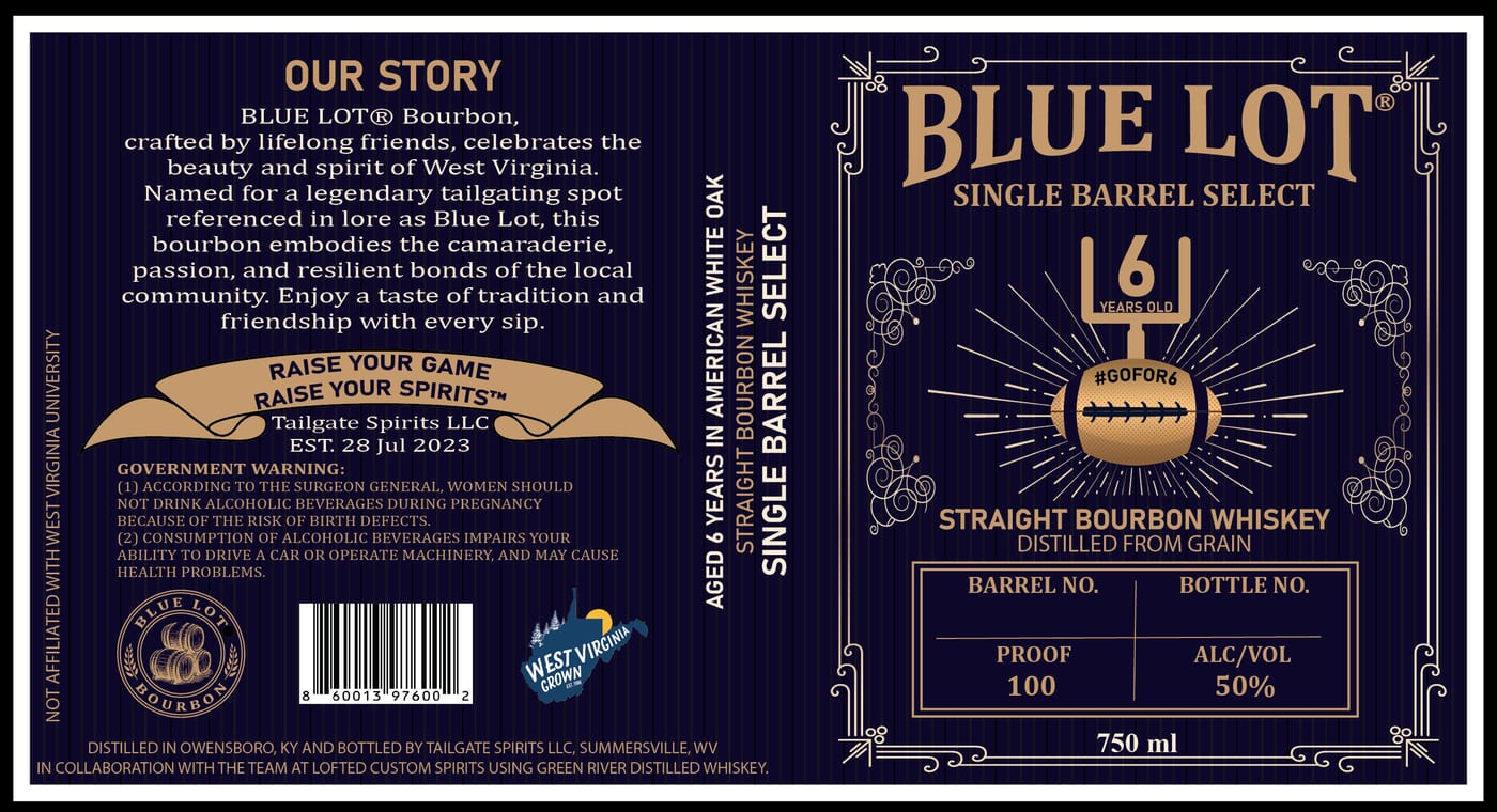 Blue Lot label