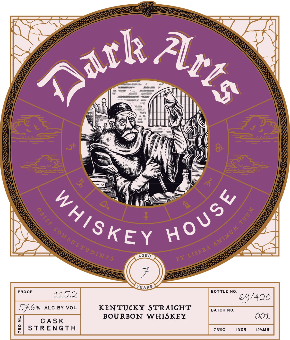 Dark Arts Whiskey House label