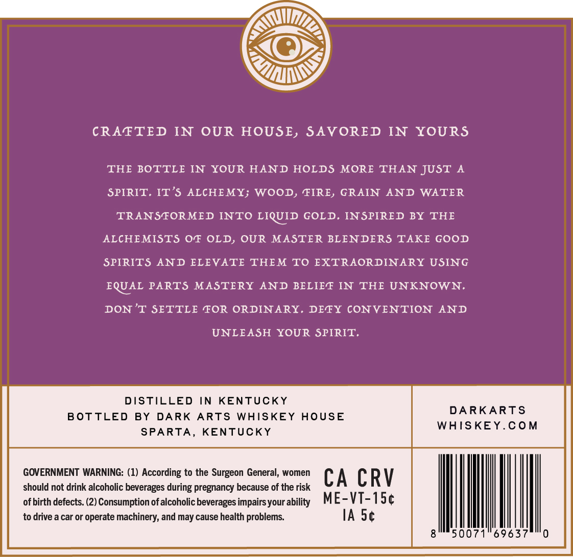 Dark Arts Whiskey House Cask Strength label image 2