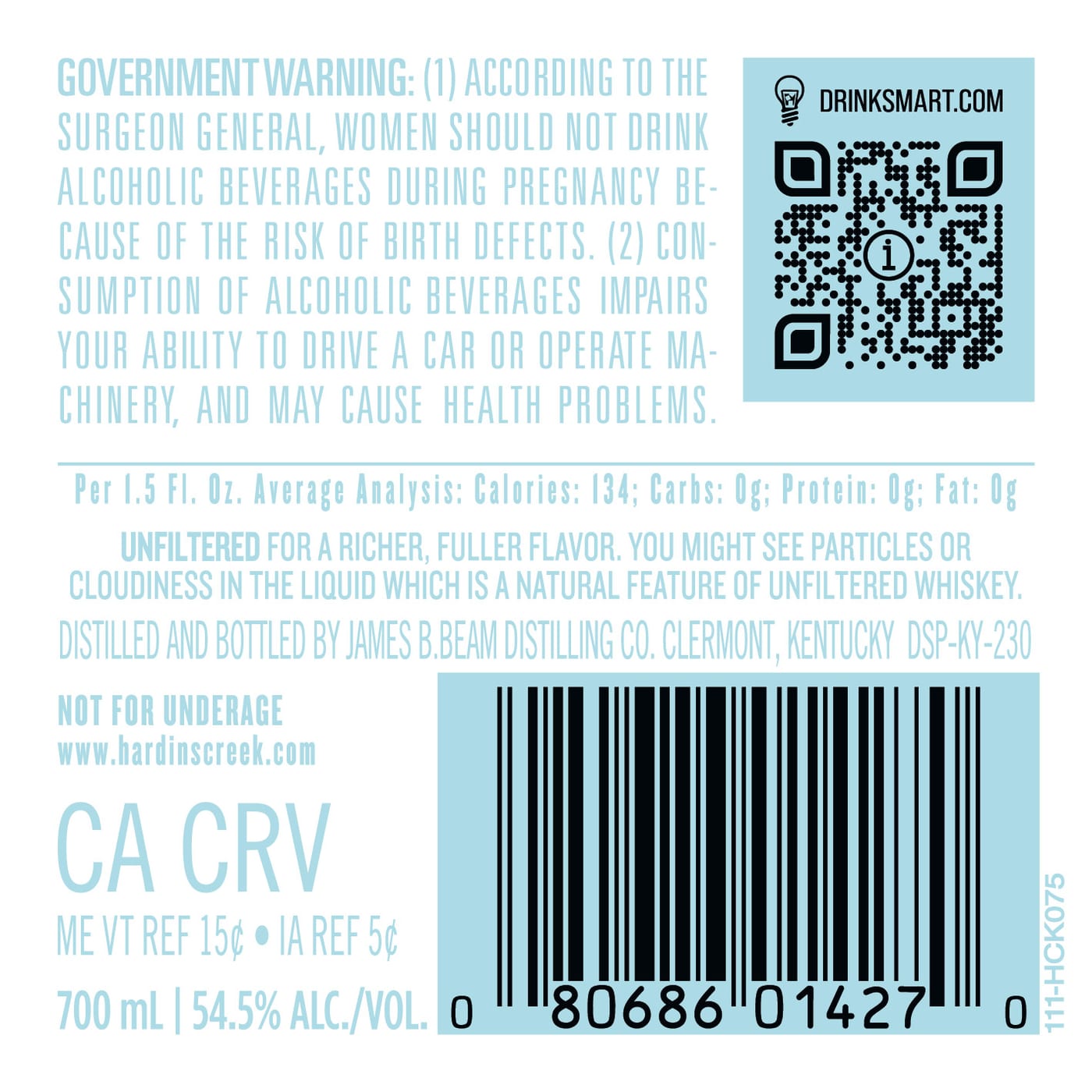 Hardin's Creek label image 2