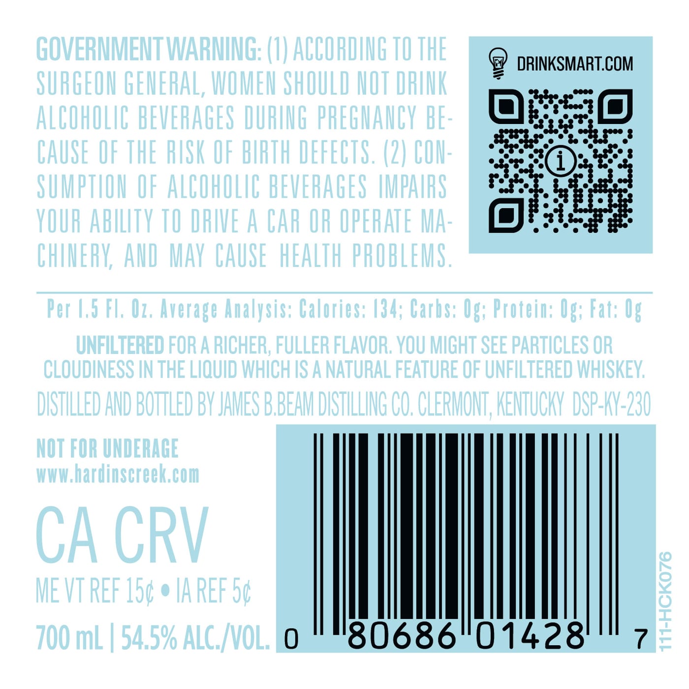 Hardin's Creek label image 2