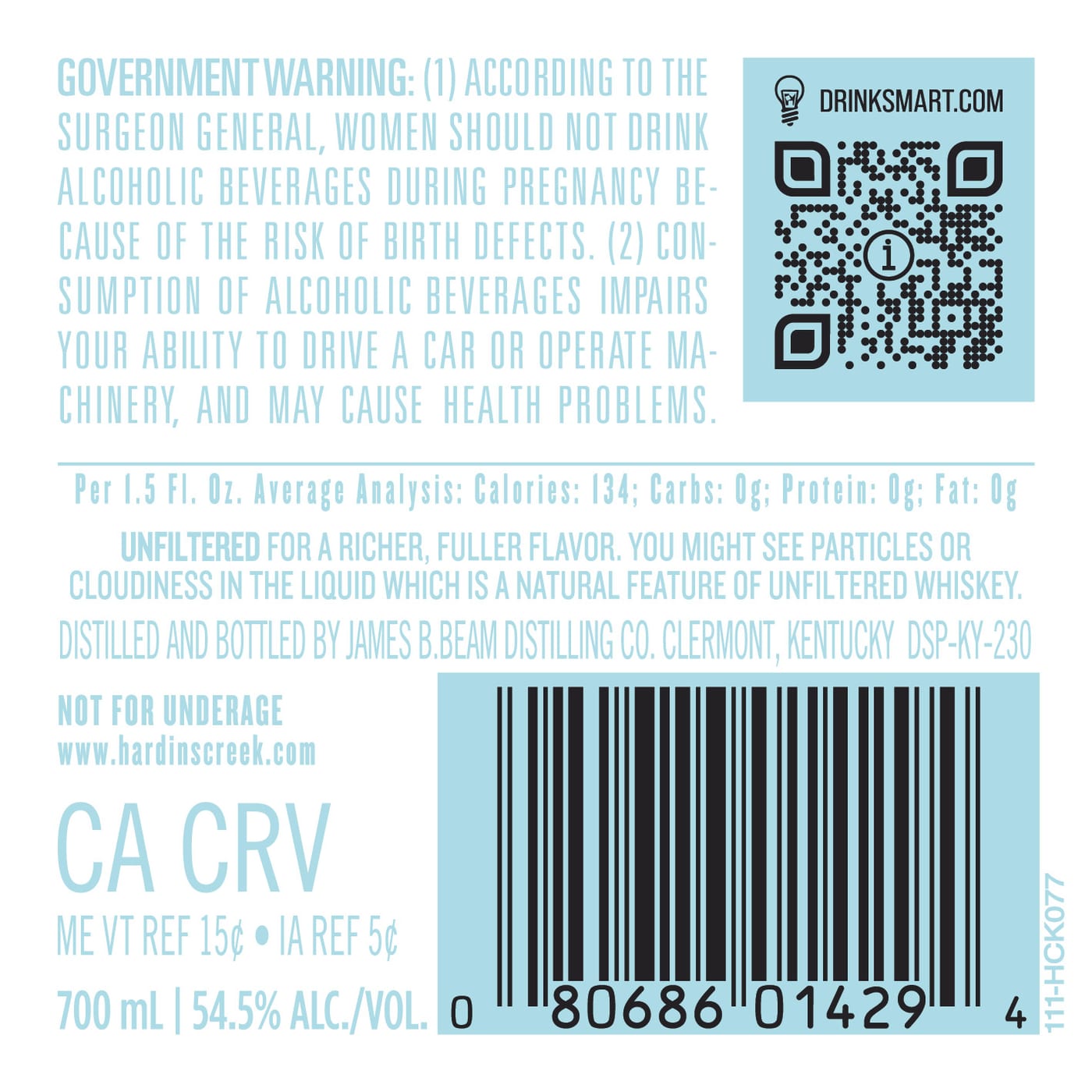 Hardin's Creek label image 2