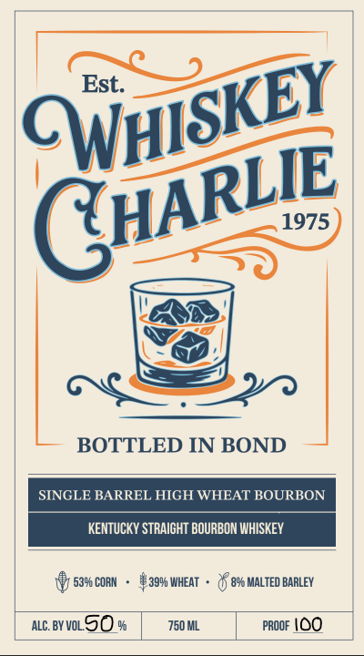 Whiskey Charlie label