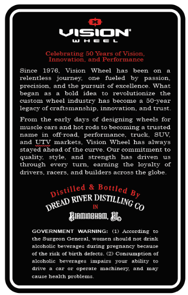 Dread River Distilling CO. Vision Wheel label image 2