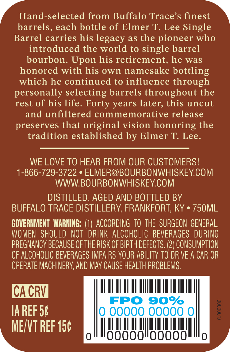 Elmer T. Lee 40 Year Anniversary label image 3