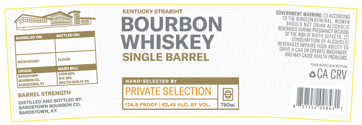 Bardstown Bourbon CO label