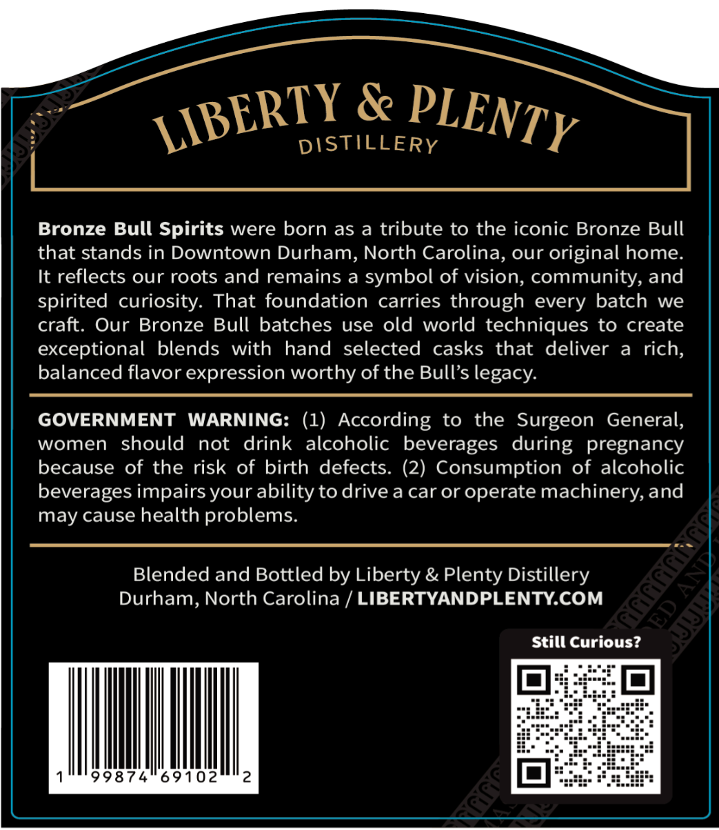 Bronze Bull Spirits label image 2