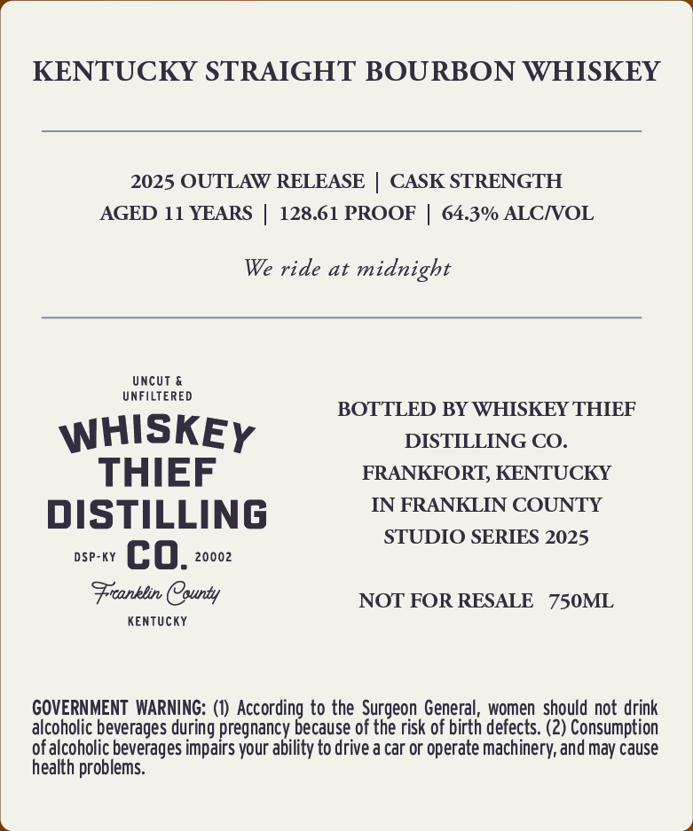 Whiskey Thief Distilling CO. Berlacher Family Reserve label image 2