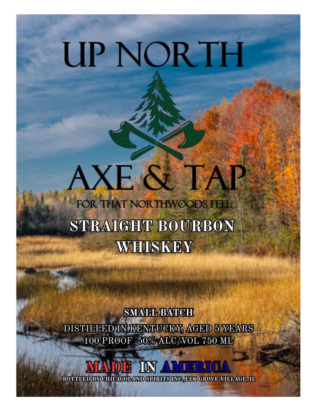 Up North Axe & Tap label