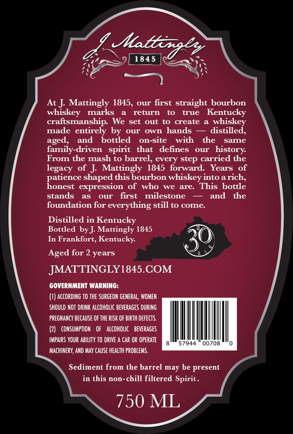 J. Mattingly 1845 label image 2