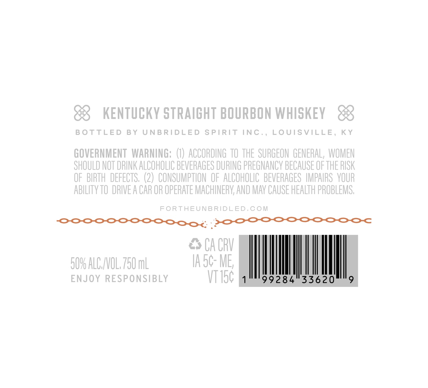Unbridled Spirit INC label image 2