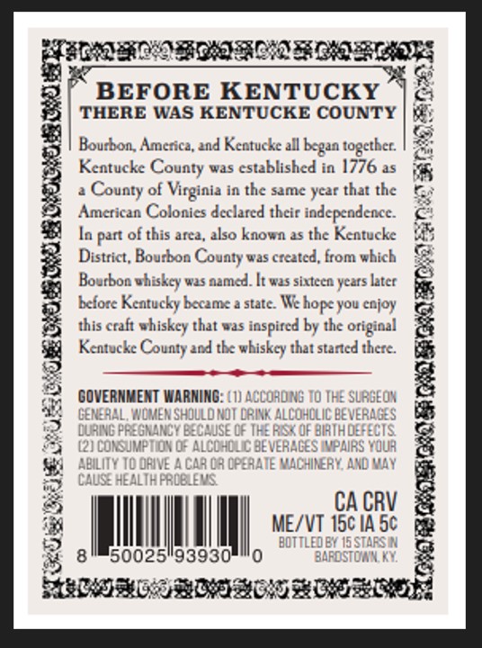Kentucke County label image 2