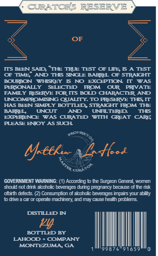 Curator's Reserve Single Barrel label image 2