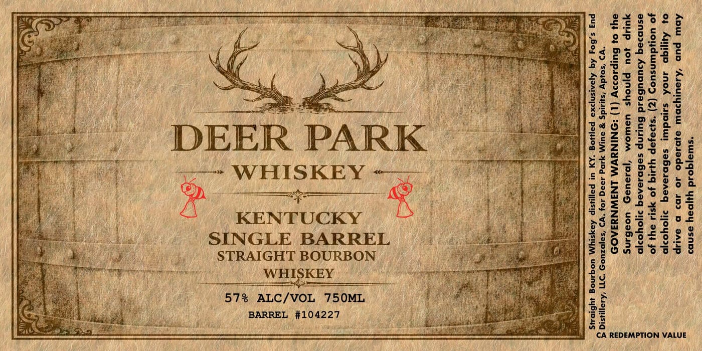 Deer Park Whiskey label