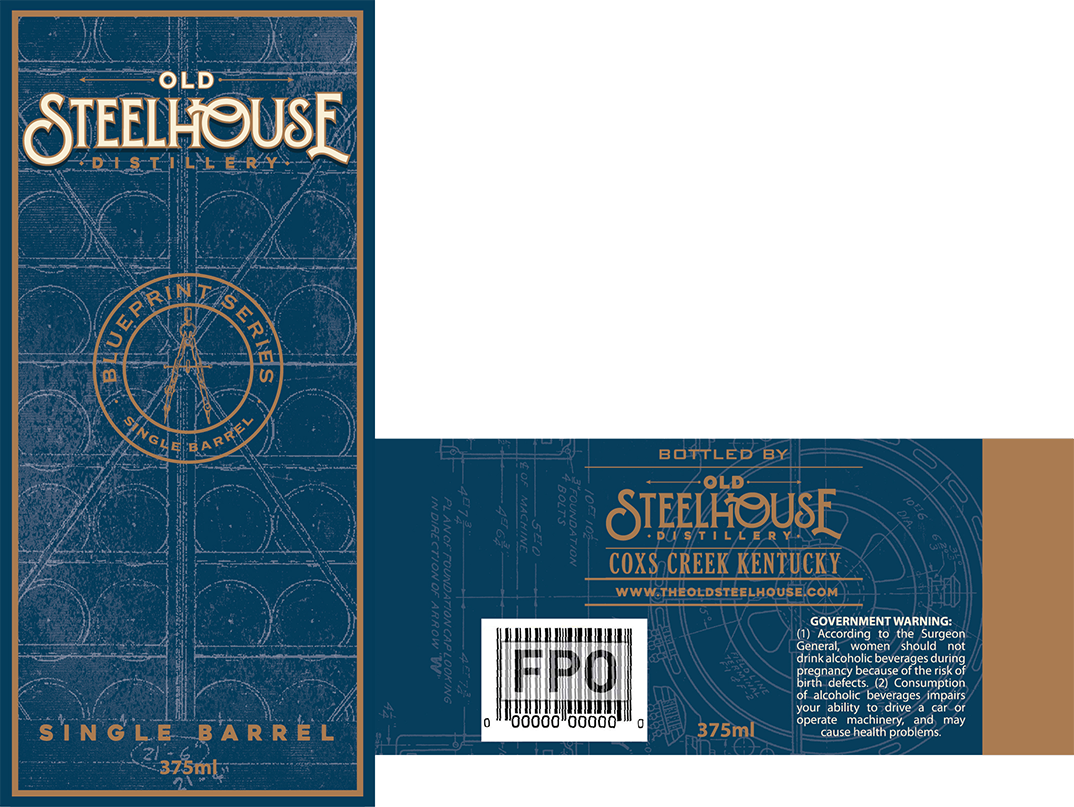 Old Steelhouse Distillery Blueprint Series label