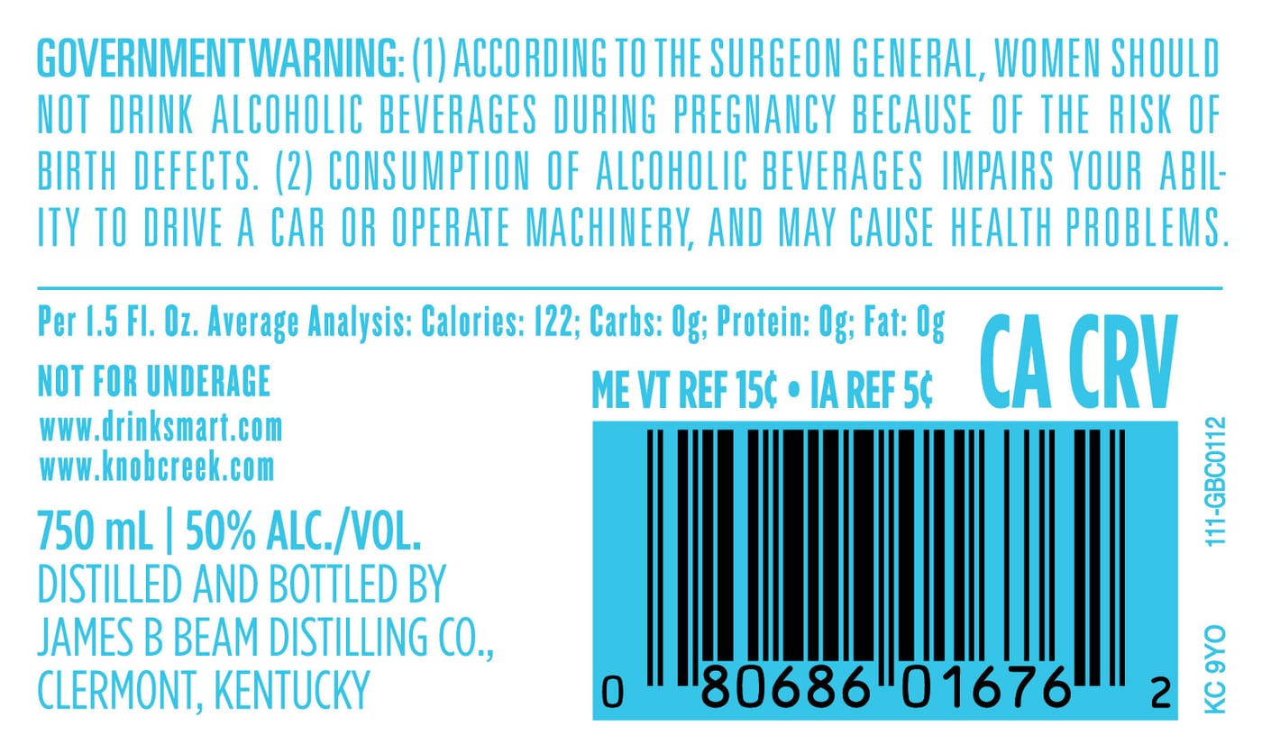 Knob Creek label image 3