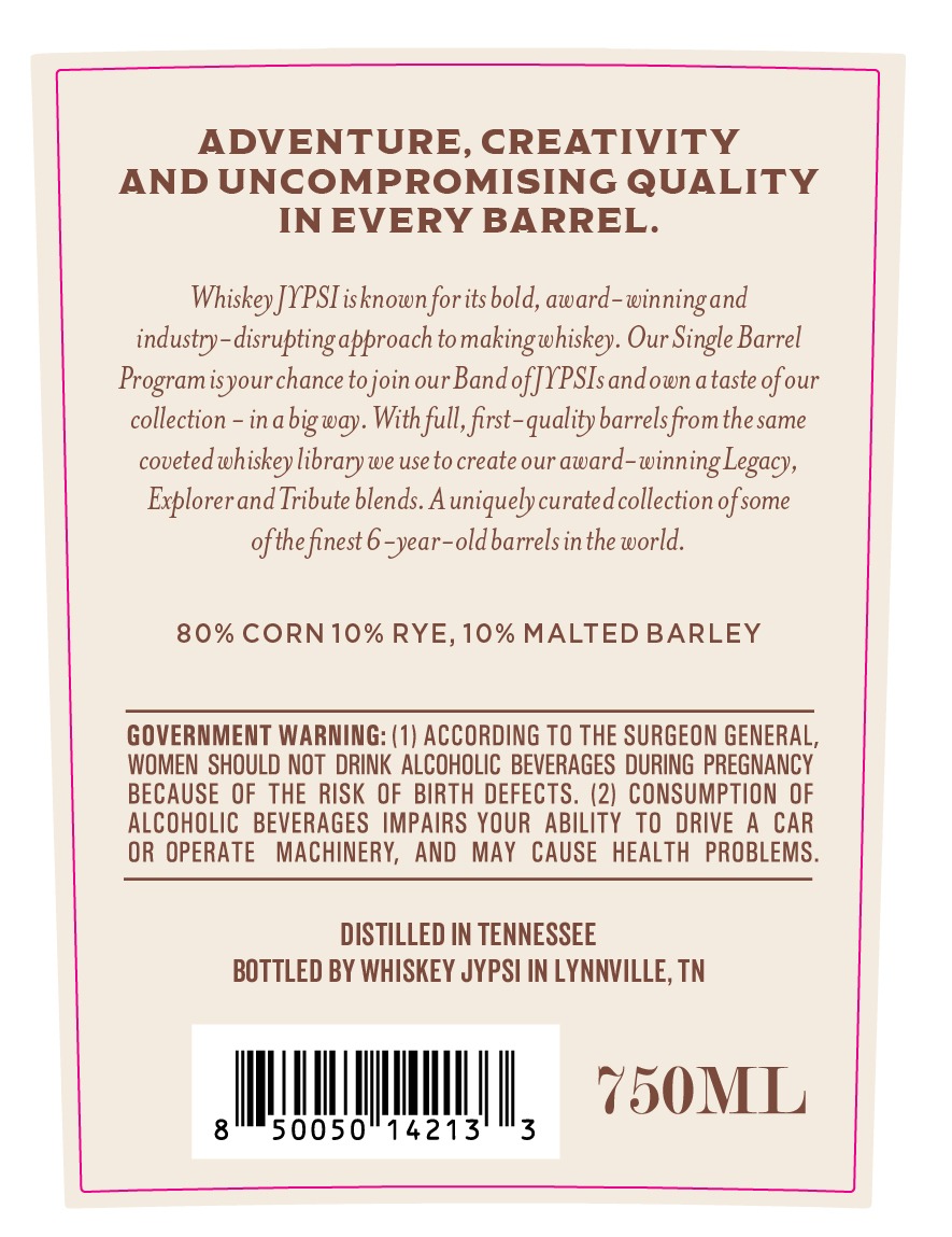 Whiskey Jypsi Barrel Seekers label image 2