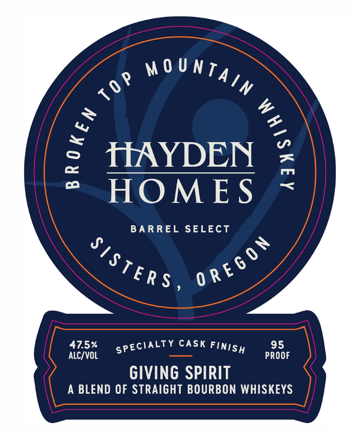 Broken Top Mountain Whiskey label