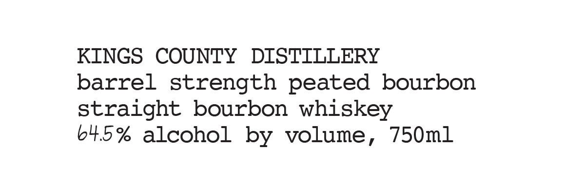 Kings County Distillery label