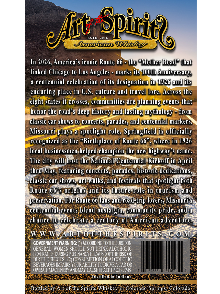 Art Of The Spirits American Whiskey 100TH Anniversary label image 2
