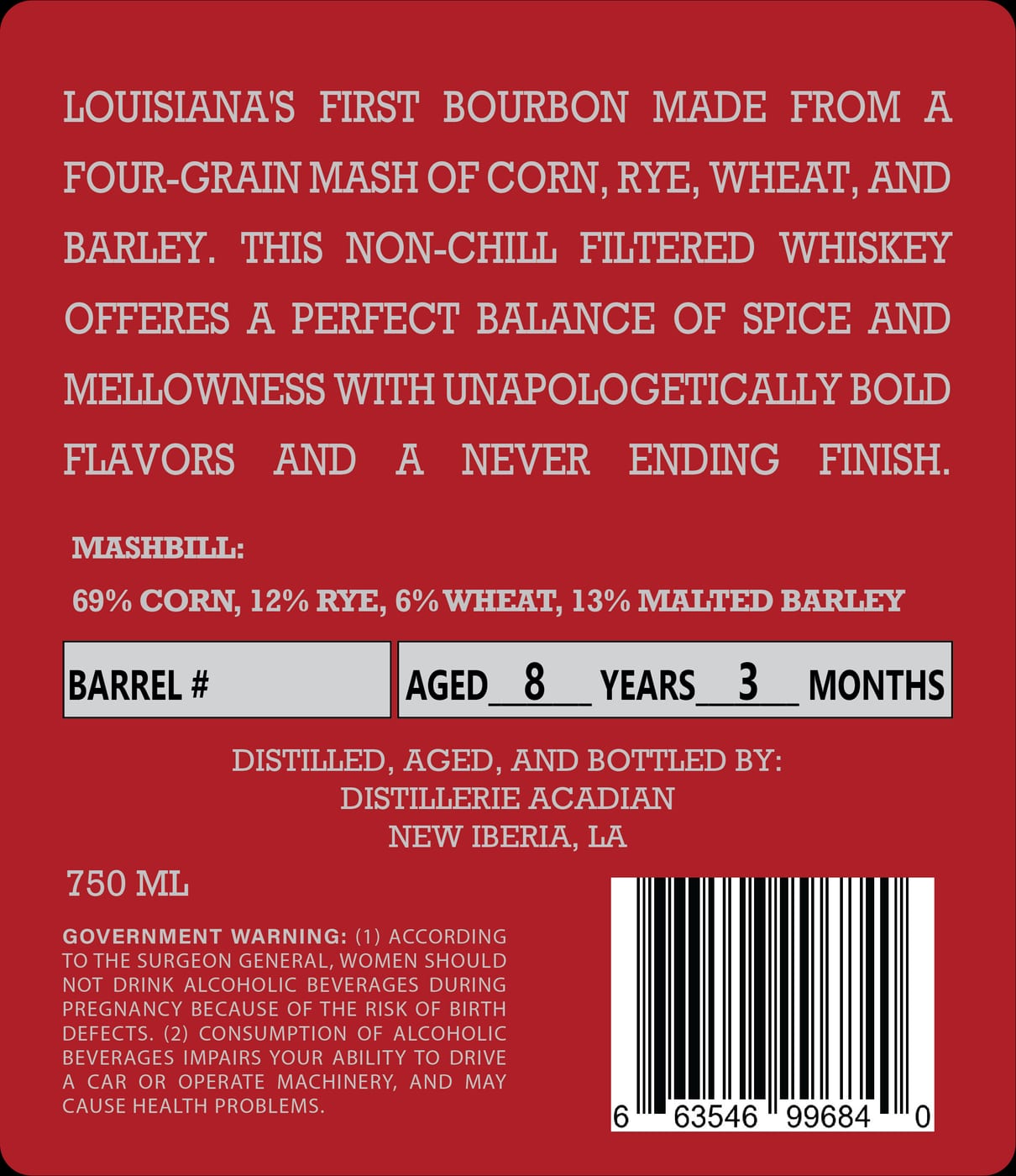 Distillerie Acadian Cajun's Cut label image 3