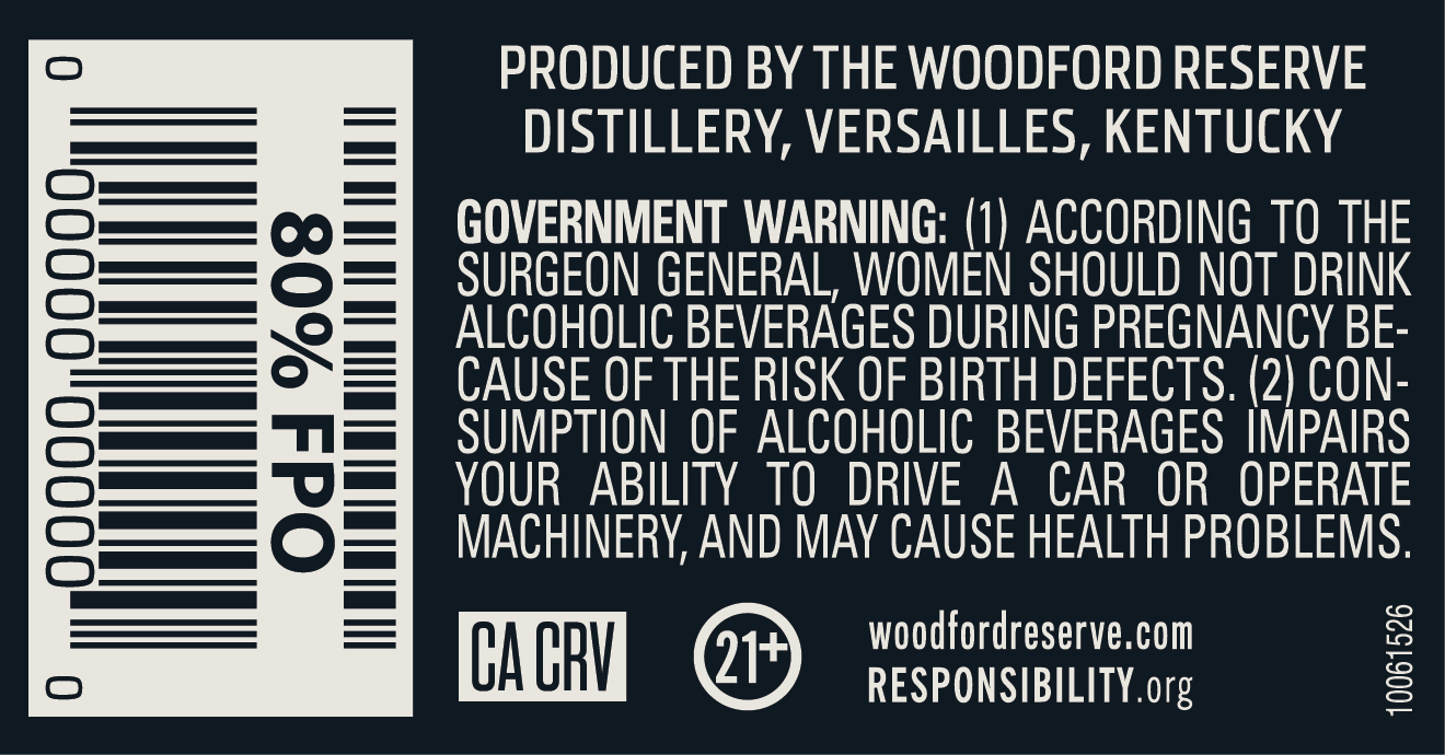 Woodford Reserve Distillery Series label image 3