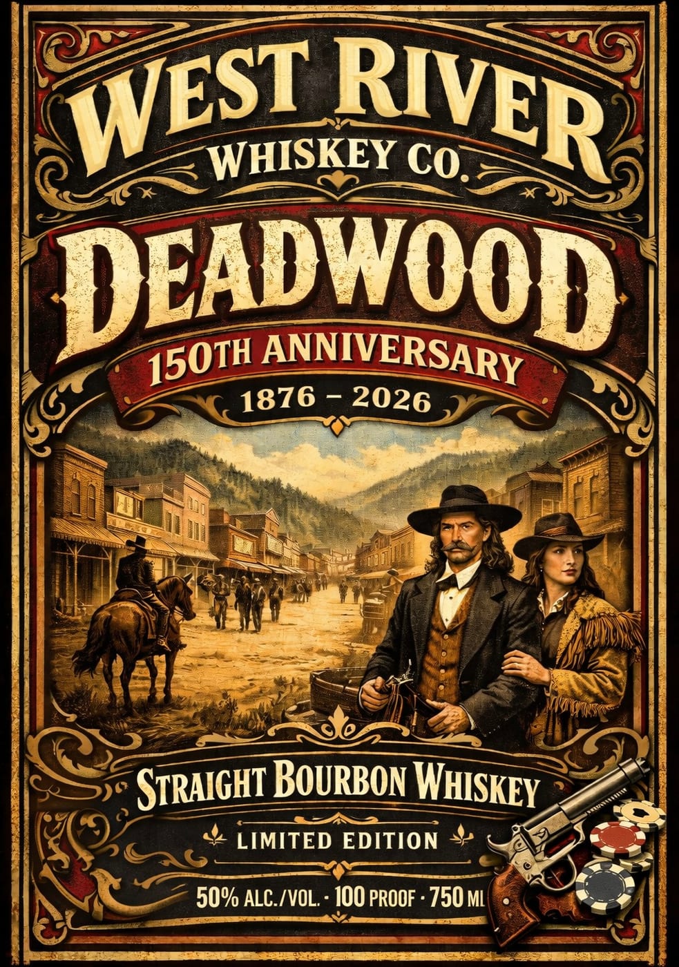 West River Whiskey label
