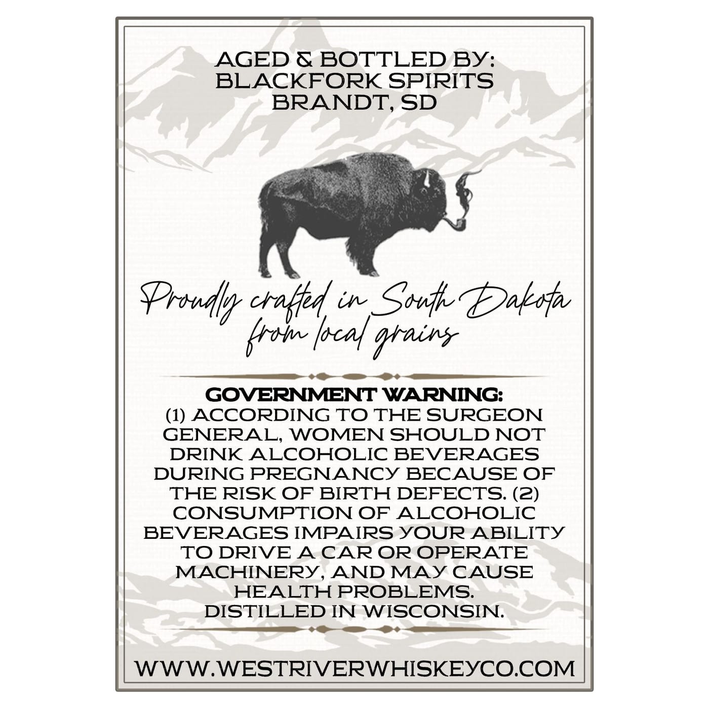 West River Whiskey label image 2