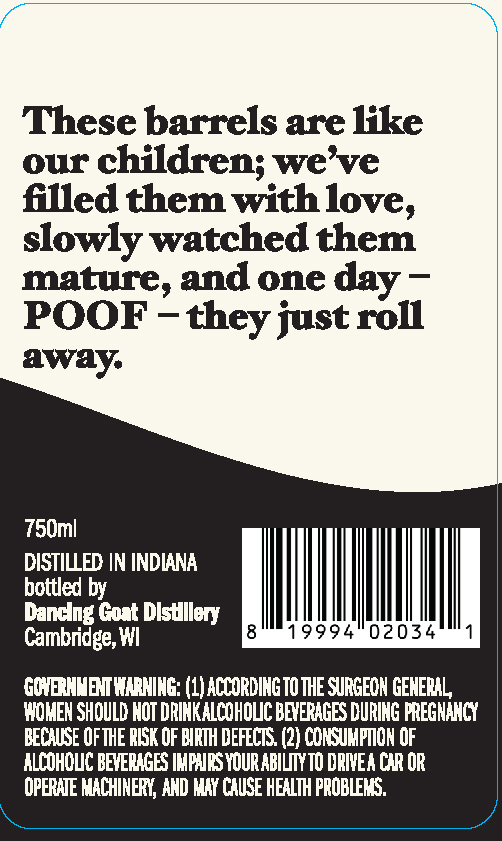 Dancing Goat Distillery Presents Forever Emma Ago label image 2
