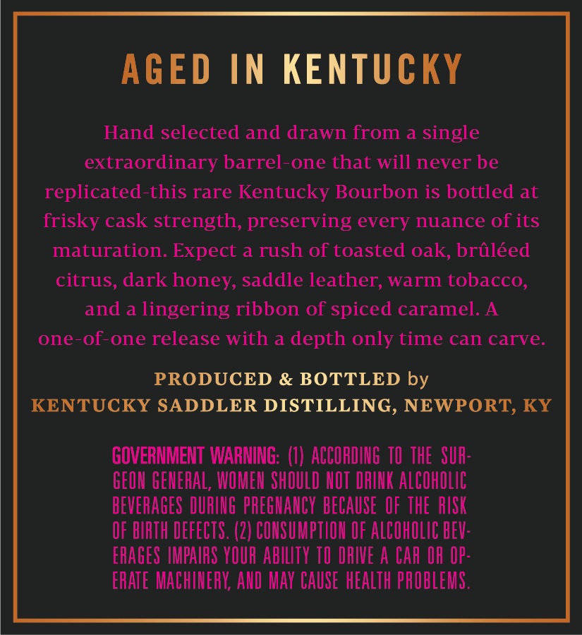 Saddler label image 2