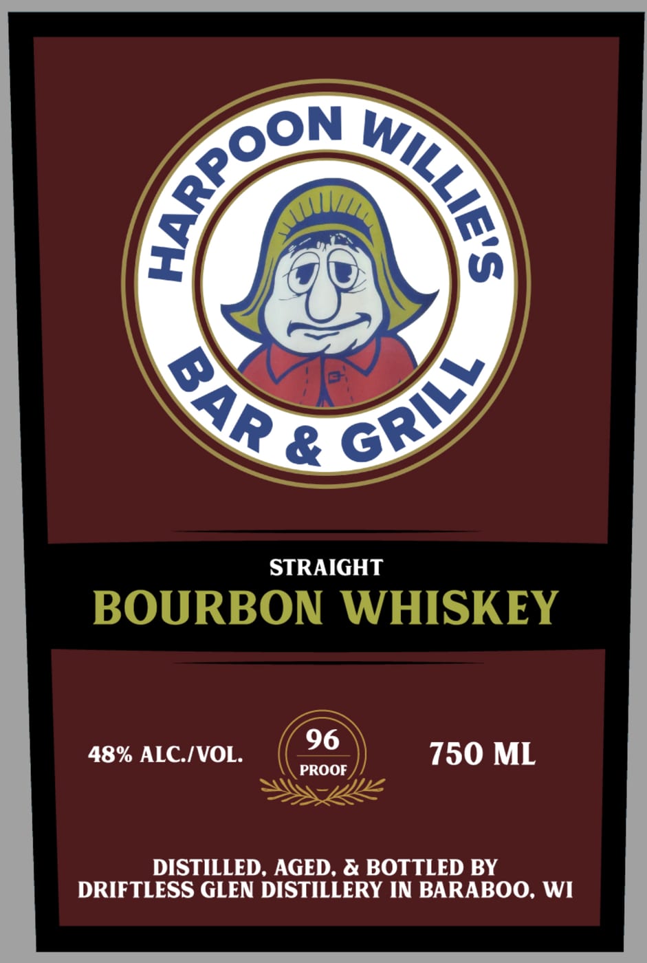 Harpoon Willie's Bar & Grill label
