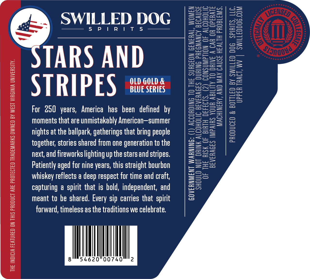 Swilled Dog Spirits Stars And Stripes label image 2