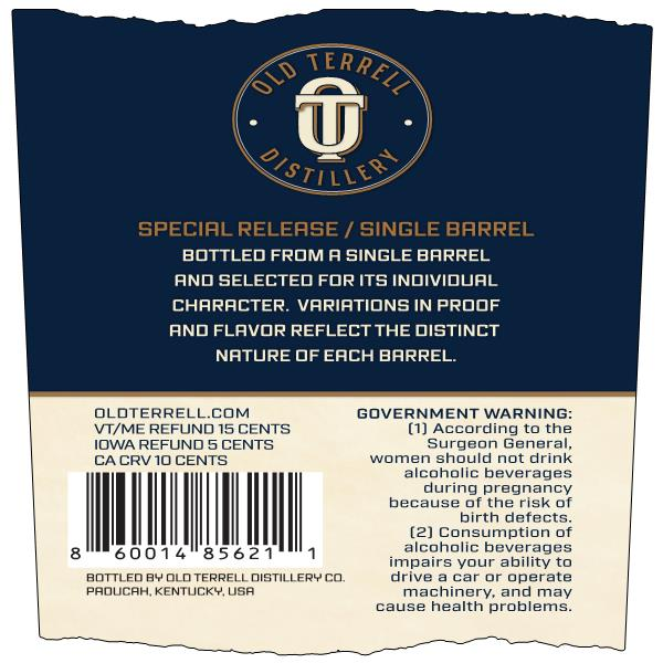 Old Terrell Single Barrel label image 2