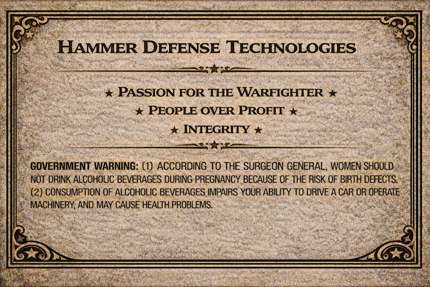 Hammer Defense Technologies Founders Blend label image 2