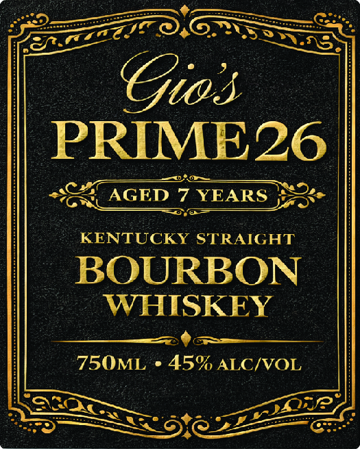 Gio's Prime 26 label