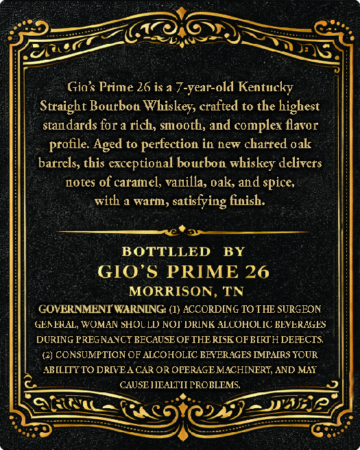 Gio's Prime 26 label image 2