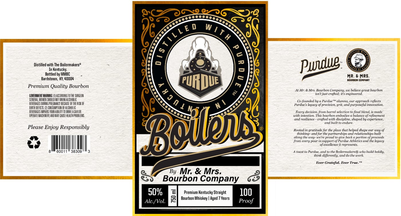 Mr. And Mrs. Bourbon Company label