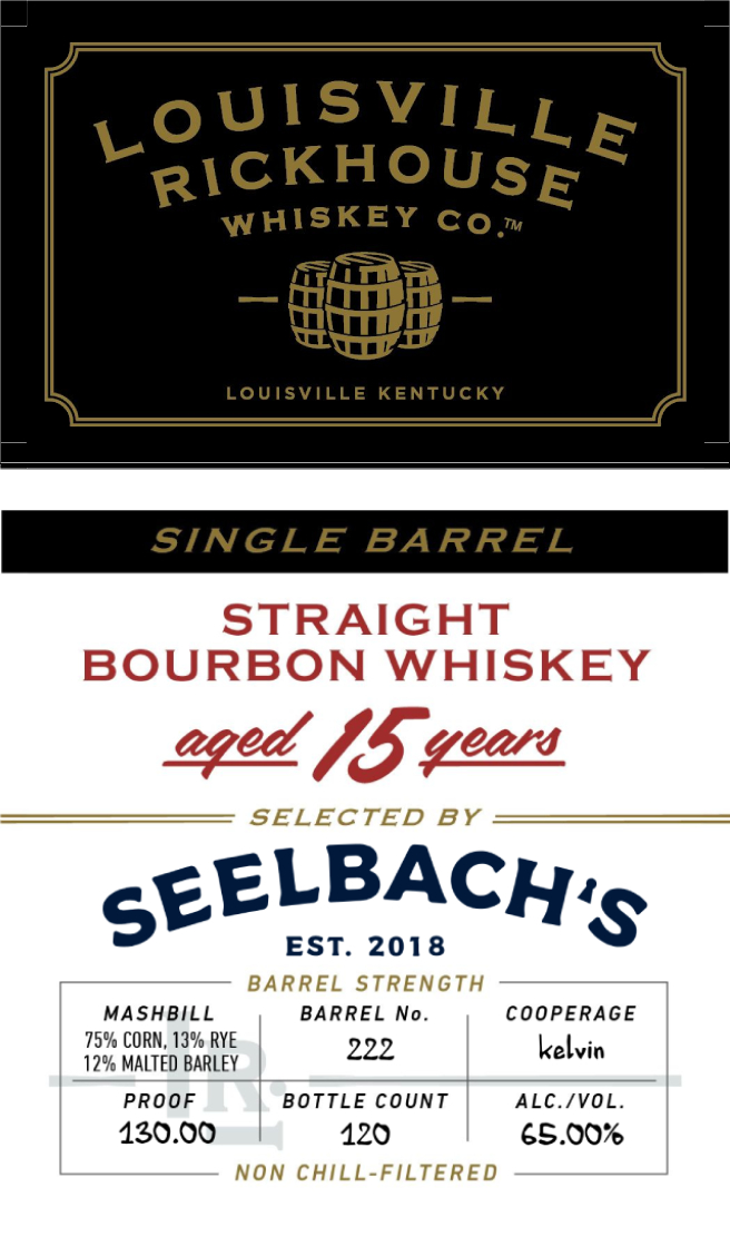 Louisville Rickhouse Whiskey CO label