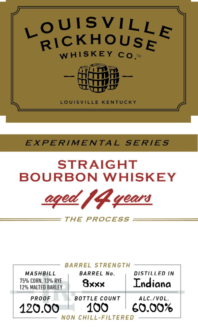 Louisville Rickhouse Whiskey CO label