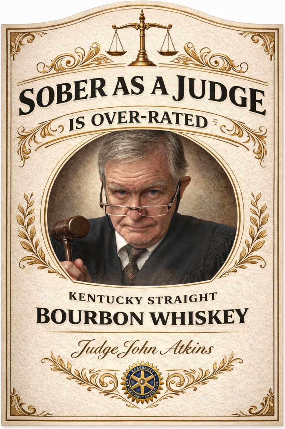 Sober As A Judge label image 2