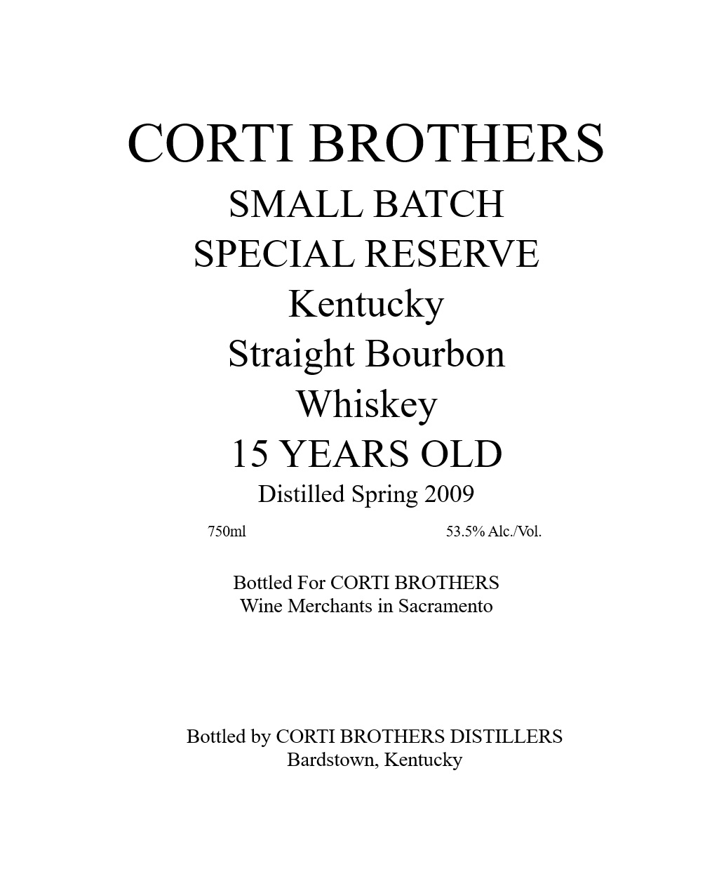 Corti Brothers label