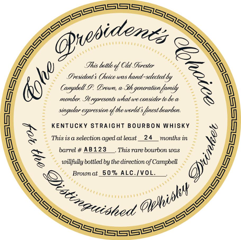 Old Forester label